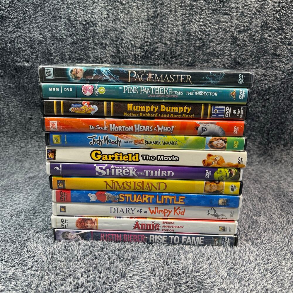 Lot of Kids Movies + Sealed The Pagemaster DVD Rare